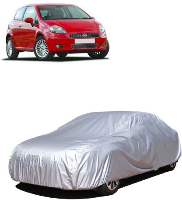 Kuchipudi Car Cover For Tata Grande Punto Without Mirror PocketsSilver For 2005 2006 2007 2008 2009 2010 2011 2012 2013 2014 2015 2016 2017 2018 2019 NA Models