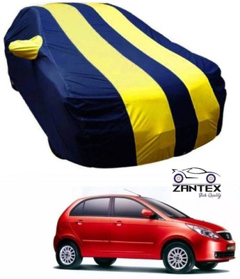 ZANTEX Car Cover For Tata Indica Vista (With Mirror Pockets)(Blue, Yellow)