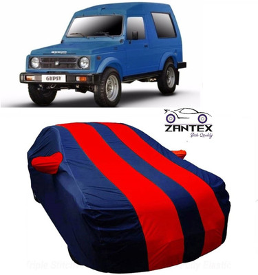 ZANTEX Car Cover For Maruti Suzuki Gypsy MG-410 (With Mirror Pockets)(Blue, Red)