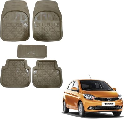 Oshotto Rubber Standard Mat For  Tata Tiago(Beige)