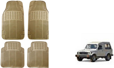 Auto Oprema Rubber Standard Mat For  Maruti Suzuki Gypsy MG-410(Beige)