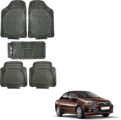 Oshotto Rubber Standard Mat For  Fiat Linea(Black)