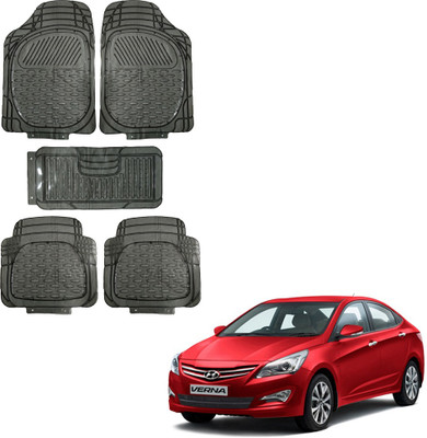 Oshotto Rubber Standard Mat For  Hyundai Fluidic Verna(Black)