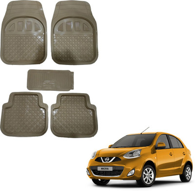 Oshotto Rubber Standard Mat For  Nissan Micra(Beige)