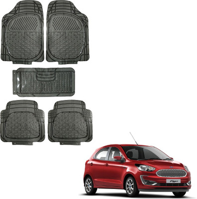 Oshotto Rubber Standard Mat For  Ford Figo(Black)