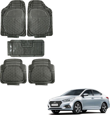 Oshotto Rubber Standard Mat For  Hyundai Verna(Black)