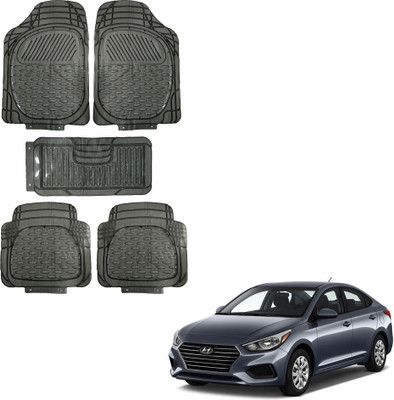 Oshotto Rubber Standard Mat For  Hyundai Accent(Black)