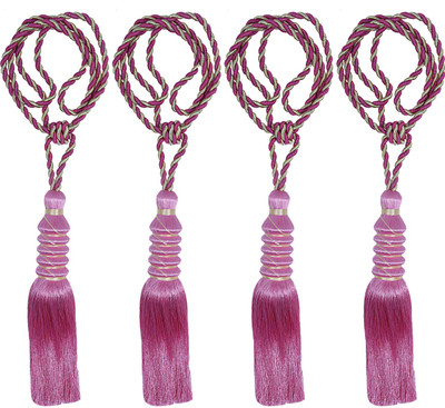 KUBER INDUSTRIES Pink Tieback Hook(Pack of 4)