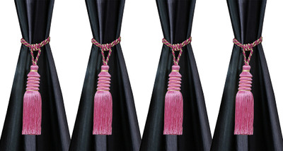 KUBER INDUSTRIES Pink Tieback Hook(Pack of 4)