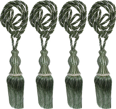 KUBER INDUSTRIES Green Tieback Hook(Pack of 4)