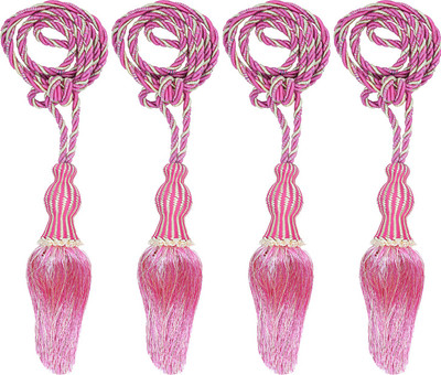 KUBER INDUSTRIES Pink Tieback Hook(Pack of 4)