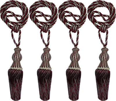 KUBER INDUSTRIES Maroon Tieback Hook(Pack of 4)