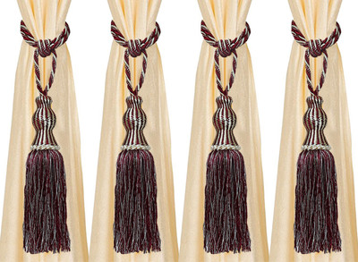 KUBER INDUSTRIES Maroon Tieback Hook(Pack of 4)