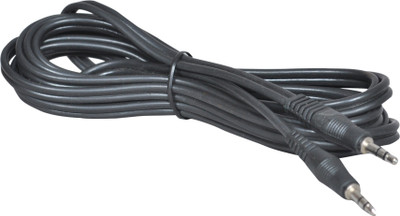 Crystonics AUX Cable 5 m 5 Meter 3.5mm Stereo Male Plug to 3.5mm Stereo Male Plug AUX(Compatible with Smartphone, Android Phone, Tablet, Desktop, Laptop, Black, One Cable)