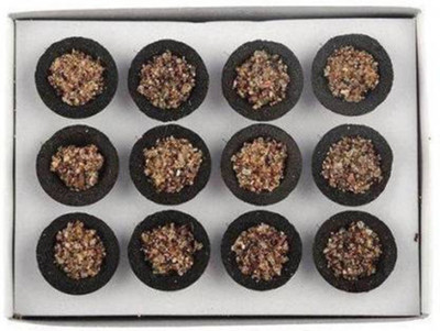 Grownshine Loban-Sambrani Incense 12 Pcs Cups Box with Holder Plate Guggul Dhoop Cone Guggul Dhoop(Pack of 12)