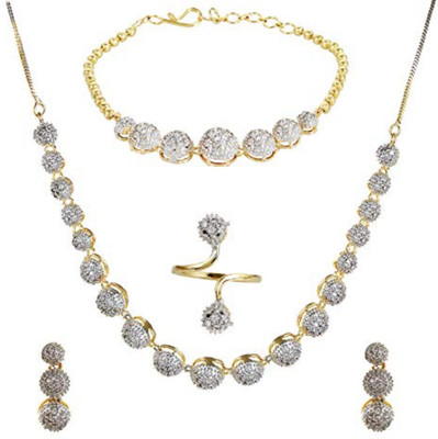 YouBella Alloy Gold-plated Gold Jewellery Set(Pack of 1)