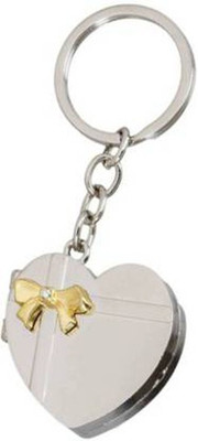 Stepso Heart Silver Designer Photo Frame Key Chain