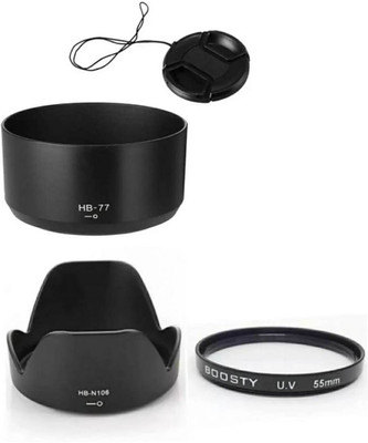 BOOSTY COMBO lens hood for af-p 18-55mm ,  Lens Hood(55 mm, Black)