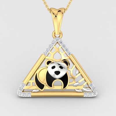 ShipJewel Panda Bear Pendant-14KT Gold 14kt Diamond Yellow Gold Pendant