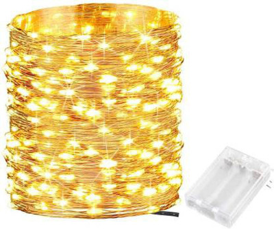 MIRADH 30 LEDs 3 m Yellow Steady Water Drop Rice Lights(Pack of 1)