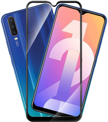 LIKEDESIGN Edge To Edge Tempered Glass for Vivo Y12(Pack of 1)