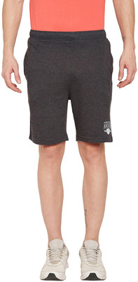 BODYACTIVE Solid Men Grey Sports Shorts