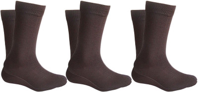 QUEERY Men Solid Mid-Calf/Crew(Pack of 3)