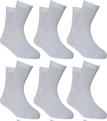 Cotson Men Solid Mid-Calf/Crew(Pack of 6)