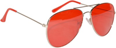 PETER JONES Aviator Sunglasses(For Men & Women, Red)