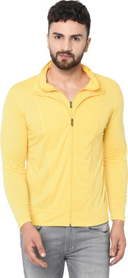 Jangoboy Solid Men Polo Neck Yellow T-Shirt