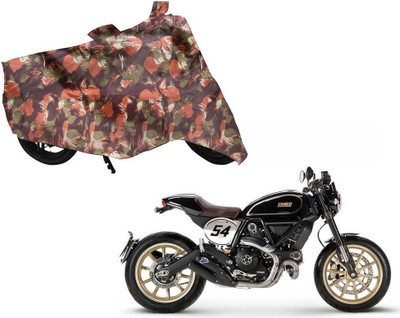 AUTO PEARL Two Wheeler Cover for Ducati(Scrambler, Green, Orange)
