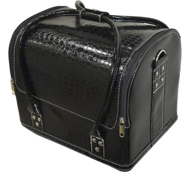 Pride STAR Leather to store cosmetics Vanity Box(Black)