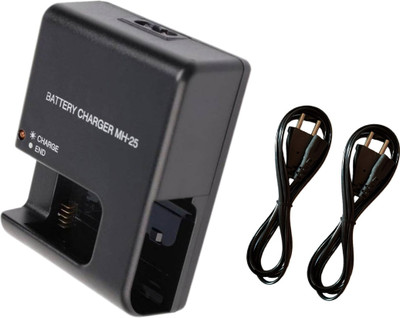 Onkliq MH-25 Charger With Free Charging Cable  Camera Battery Charger(Black)