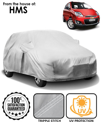 HMS Car Cover For Chevrolet Spark (With Mirror Pockets)(Silver)