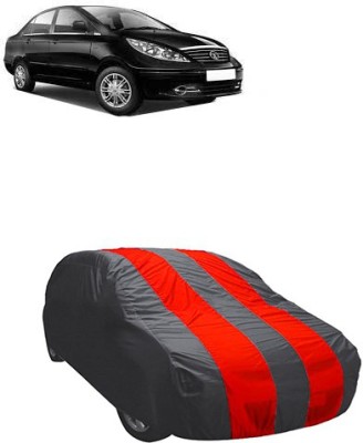 Kuchipudi Car Cover For Tata Manza (Without Mirror Pockets)(Maroon, Grey, For 2005, 2006, 2007, 2008, 2009, 2010, 2011, 2012, 2013, 2014, 2015, 2016, 2017, 2018, 2019, NA Models)