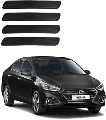 Autofetch Polypropylene Car Bumper Guard(Black, Pack of 4, Hyundai, Verna)
