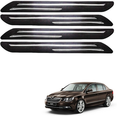 Autofetch Polypropylene Car Bumper Guard(Multicolor, Pack of 4, Skoda, Superb)