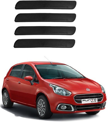 Autofetch Polypropylene Car Bumper Guard(Black, Pack of 4, Fiat, Punto Evo)