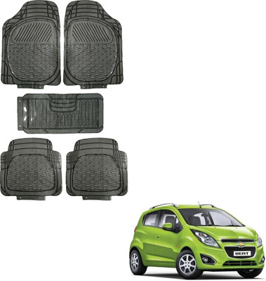 Oshotto Rubber Standard Mat For  Chevrolet Beat(Black)