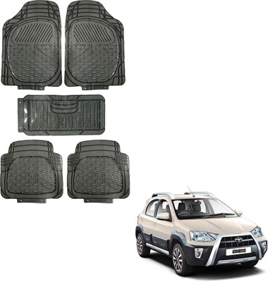 Oshotto Rubber Standard Mat For  Toyota Etios Cross(Black)