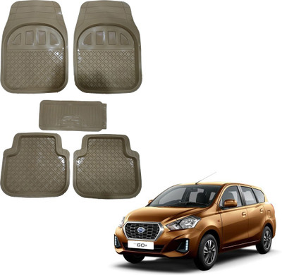 Oshotto Rubber Standard Mat For  Datsun Go+(Beige)
