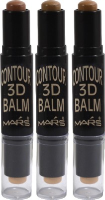 M.A.R.S 3D Contour Balm 8449-1-2-3 With Skin Whitening Cream 20ml Concealer(Multicolor, 6.2 g)