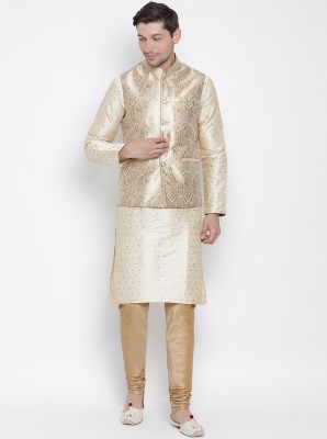 VASTRAMAY Men Kurta Pyjama Ethnic Jacket Set