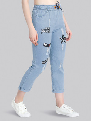 BuyNewTrend Jogger Fit Women Light Blue Jeans BuyNewTrend Jogger Fit Women Light Blue Jeans