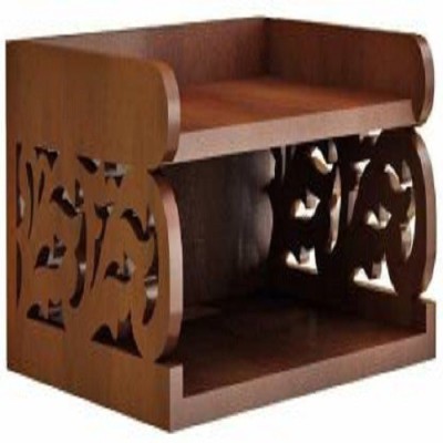 brand era black set top box stand Wooden Wall Shelf(Number of Shelves - 1, Brown)