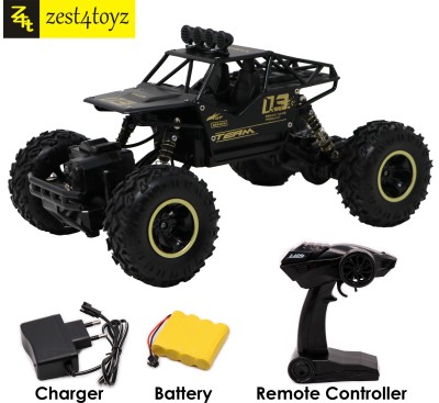 Zest 4 Toyz Remote Control Rock Crawler High Speed Monster Racing CarBlack
