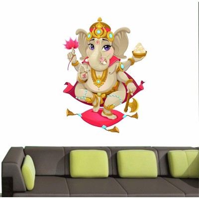 Asmi Collections 60 cm Beautiful God Ganesha Self Adhesive Sticker(Pack of 1)
