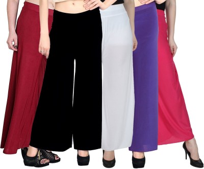 Pixie Slim Fit Women Purple, White, Maroon, Black, Pink Trousers