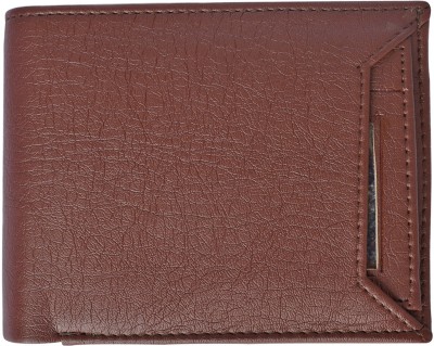 SunShopping Men Brown Artificial Leather Wallet(3 Card Slots)