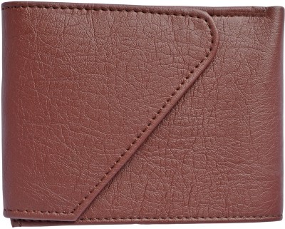 LOOPA Men Casual Brown Artificial Leather Wallet(3 Card Slots)